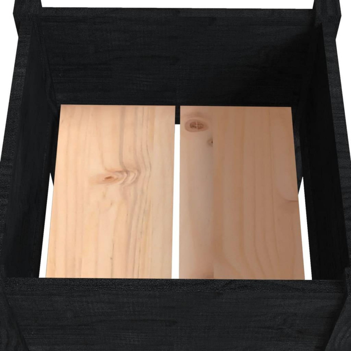 VIDAXL Jardiniere Noir 50x50x70 cm Bois de pin massif