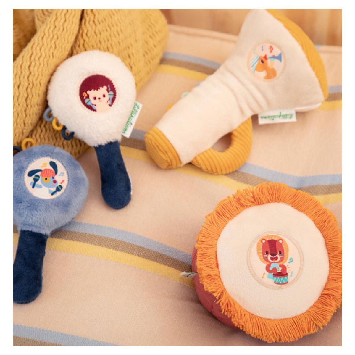 LILLIPUTIENS Hochet tambour Jack le lion