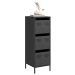 VIDAXL Buffet haut noir 39x35x103,5 cm acier