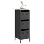 Voir la diapositive 1 : VIDAXL Buffet haut noir 39x35x103,5 cm acier
