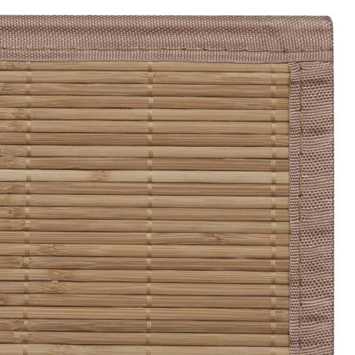 VIDAXL Tapis en bambou marron a latte rectangulaire 80 x 200 cm