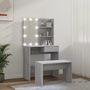 Voir la diapositive 4 : VIDAXL Ensemble de coiffeuse avec LED Sonoma gris Bois d'ingenierie