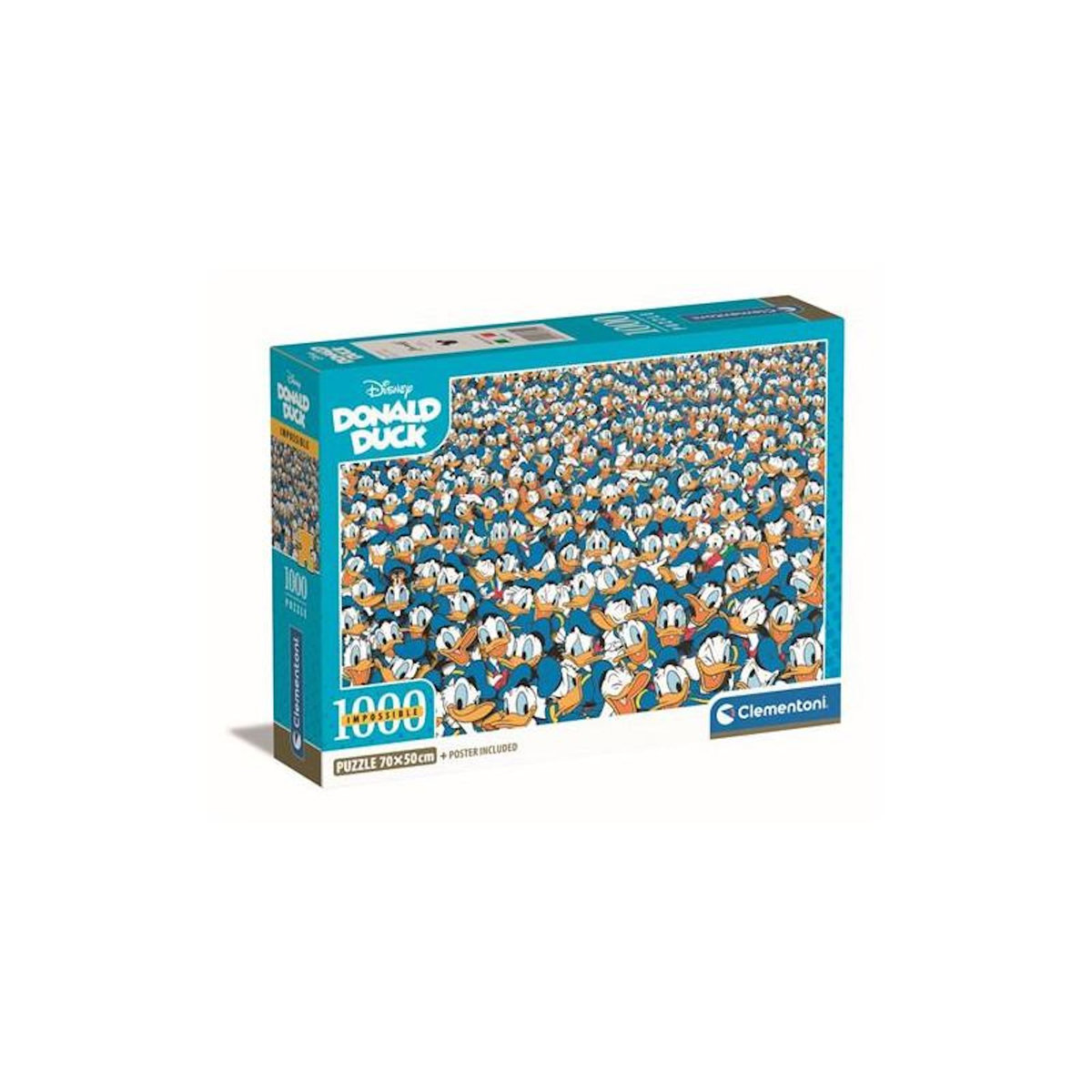 CLEMENTONI Puzzle 1000 pièces Impossible Donald – Compact – Adultes dès 14 ans – CLEMENTONI