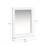 Voir la diapositive 3 : SOBUY Miroir Mural avec Étagère Blanc 40x10x50cm FRG129-W