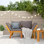 VIDAXL Banc de jardin avec coussins 2 en 1 bois d'acacia massif