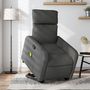 Voir la diapositive 1 : VIDAXL Fauteuil de massage inclinable Gris fonce Tissu