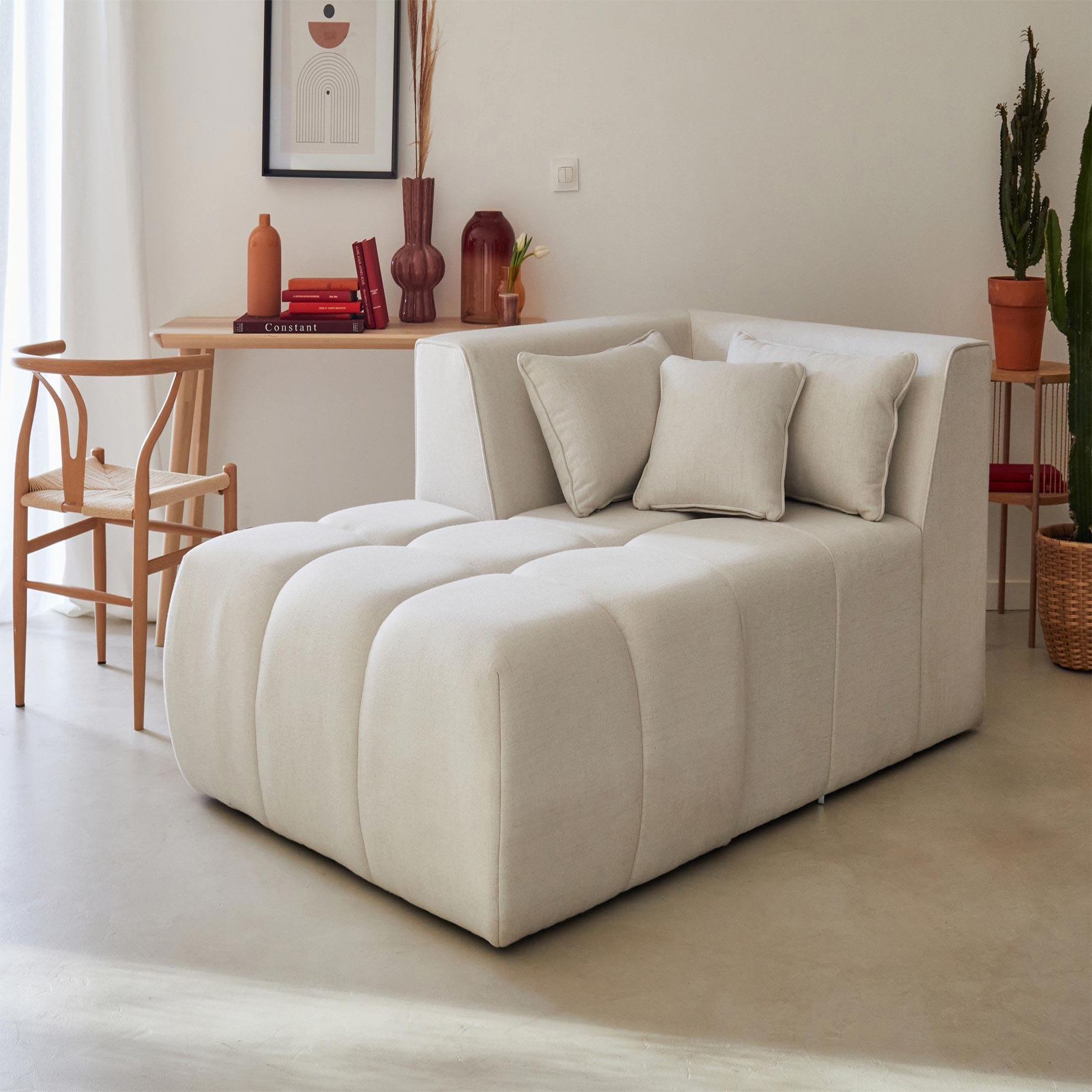 Voir la diapositive 4 : LISA DESIGN Caracas - canapé modulable d'angle gauche - 4 places - en tissu