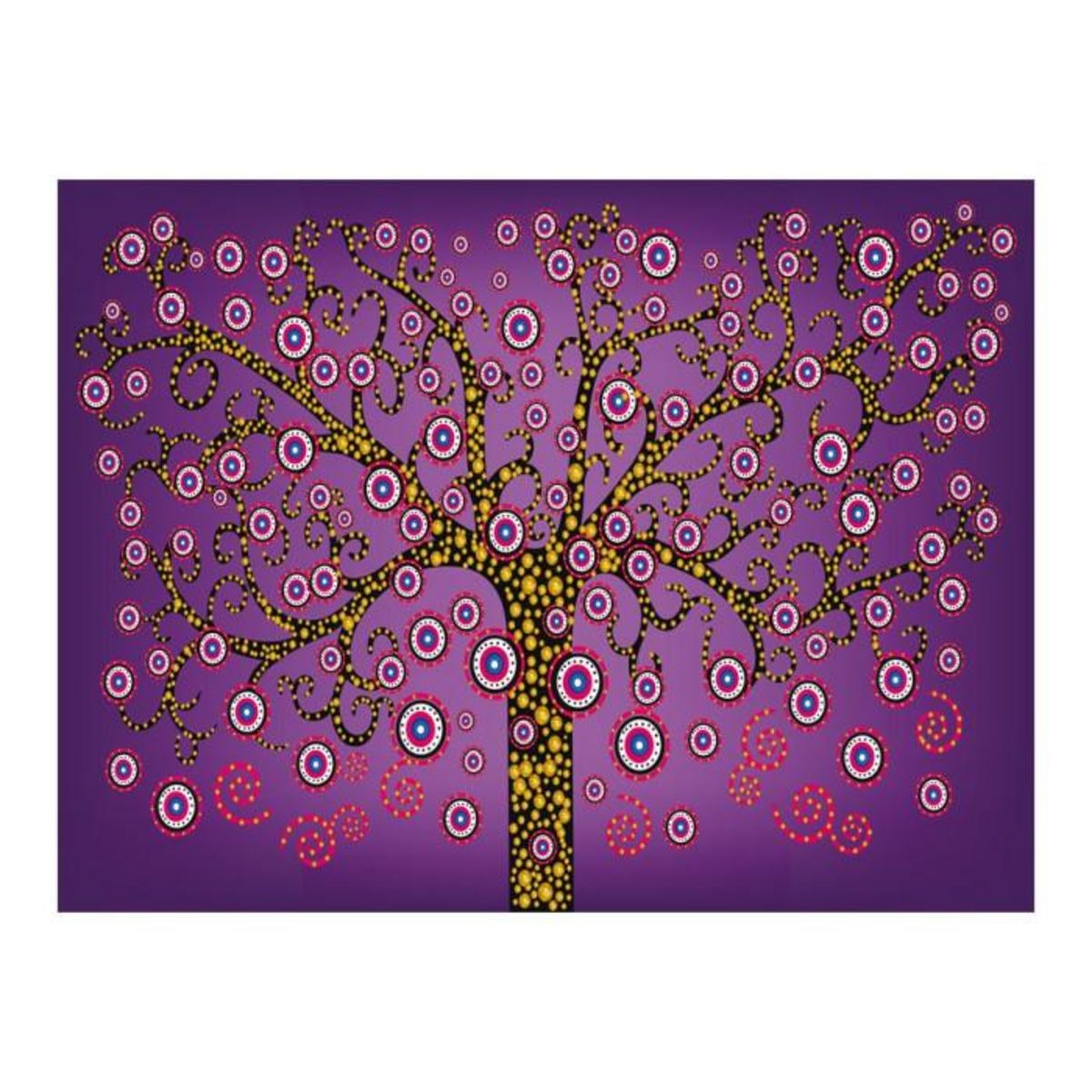 Paris Prix Papier Peint  Abstraction : Arbre Violet
