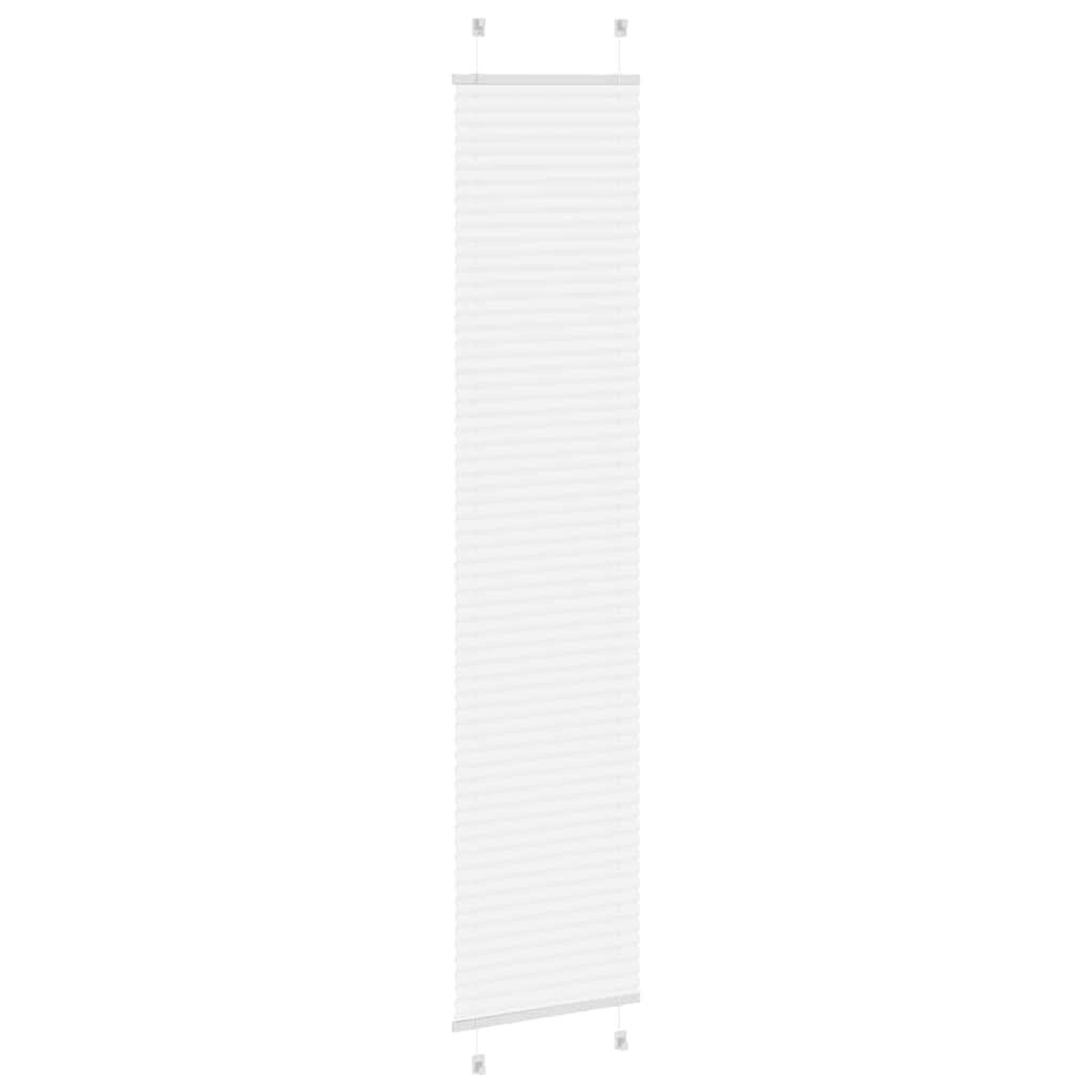 Voir la diapositive 4 : VIDAXL Store plisse blanc 50x200 cm largeur du tissu 49,4 cm polyester