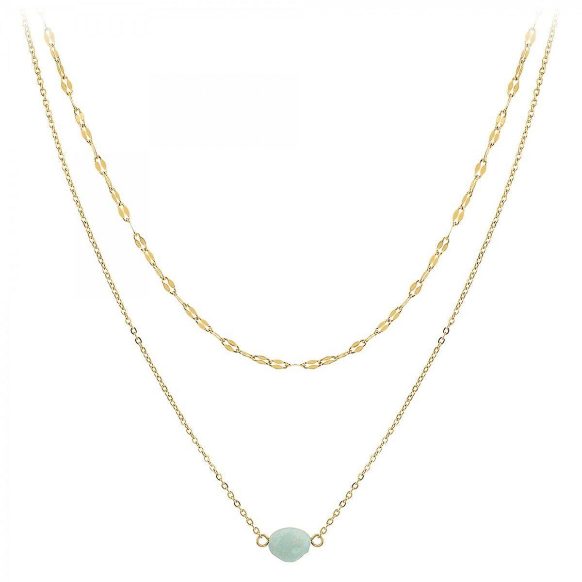 SC CRYSTAL Collier multi rangs par SC Crystal orné d'une amazonite