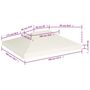 Voir la diapositive 6 : VIDAXL Recouvrement de remplacement d'auvent 310 g/m^2 Blanc creme 3x4m