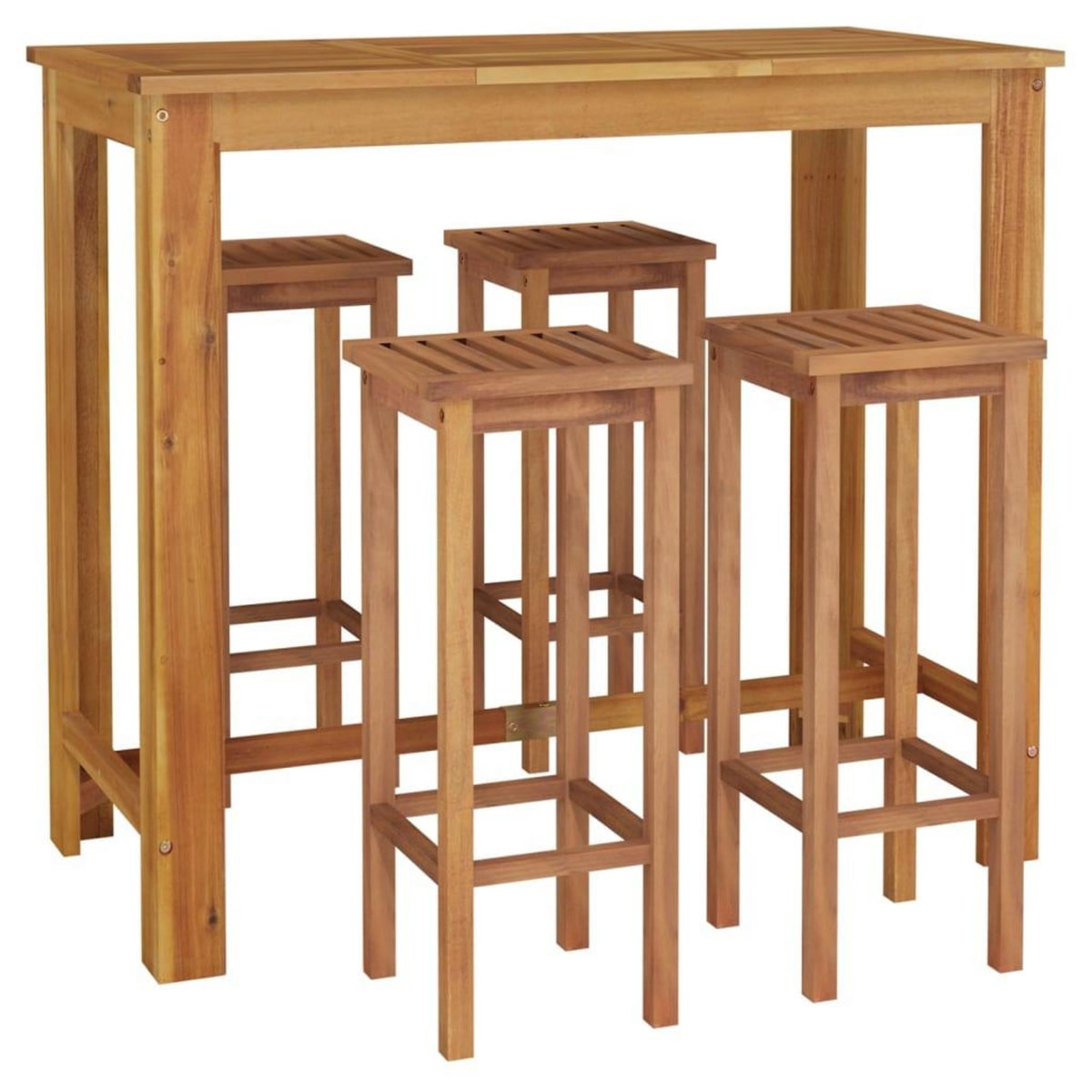 VIDAXL Ensemble de bar de jardin 5 pcs bois d'acacia solide
