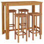 Voir la diapositive 3 : VIDAXL Ensemble de bar de jardin 5 pcs bois d'acacia solide