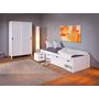 Voir la diapositive 5 : Lit 1 place en pin massif  avec rangement et sommier  90x200 cm SLEEP