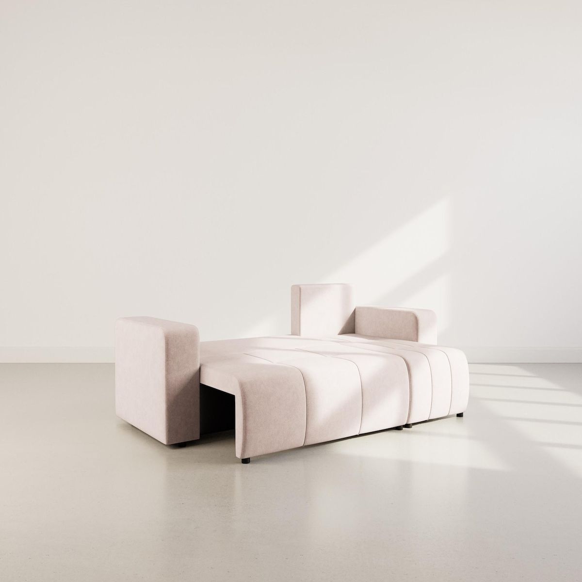 BEST MOBILIER Nicole - canapé d'angle réversible 4 places convertible avec coffre en tissu