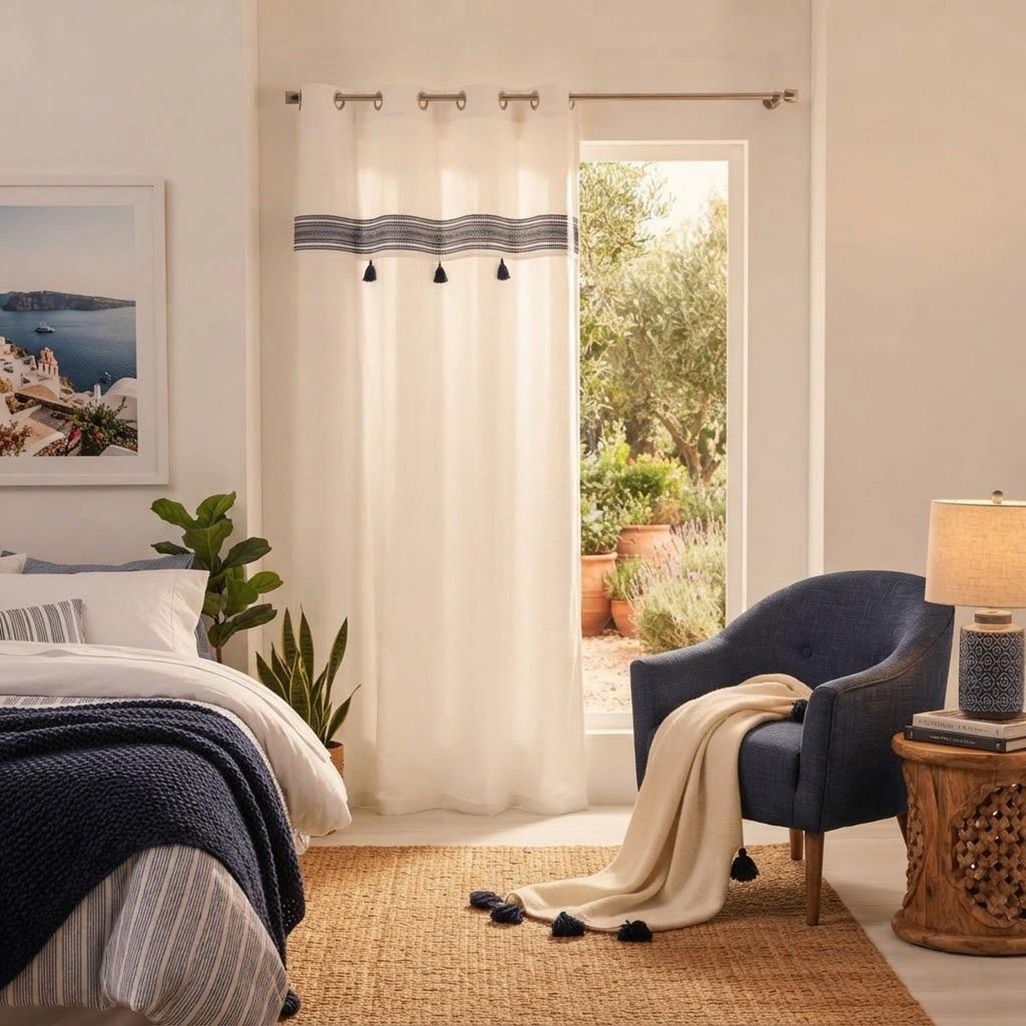 Voir la diapositive 2 : Eden Rideau a oeillets amaya design et moderne