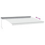 Voir la diapositive 5 : VIDAXL Auvent manuel retractable anthracite et blanc 500x300 cm