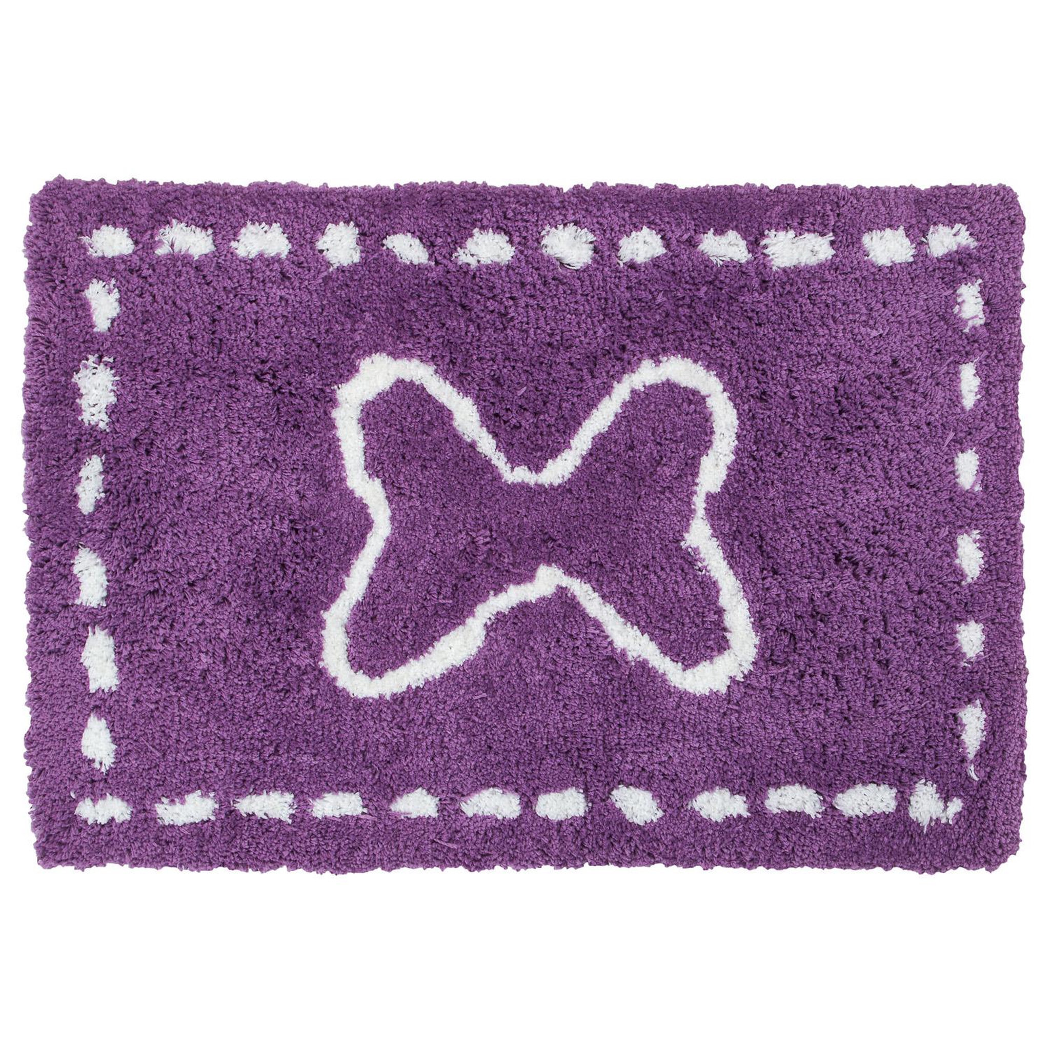 Atmosphera Kids Tapis microfibre - 90 x 60 cm. - Violet