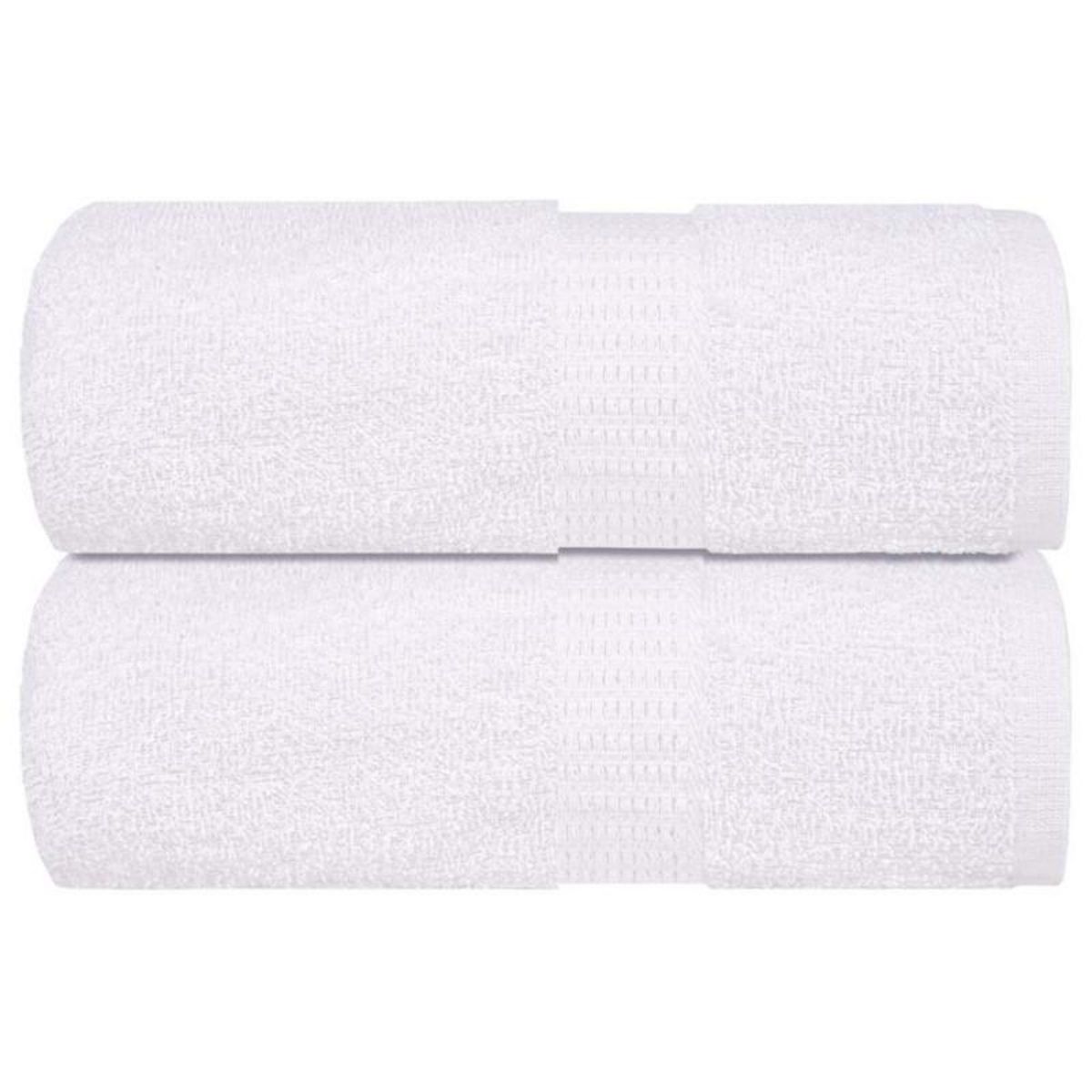 VIDAXL Serviettes de visage 2 pcs blanc 30x30 cm 360 g m² 100% coton