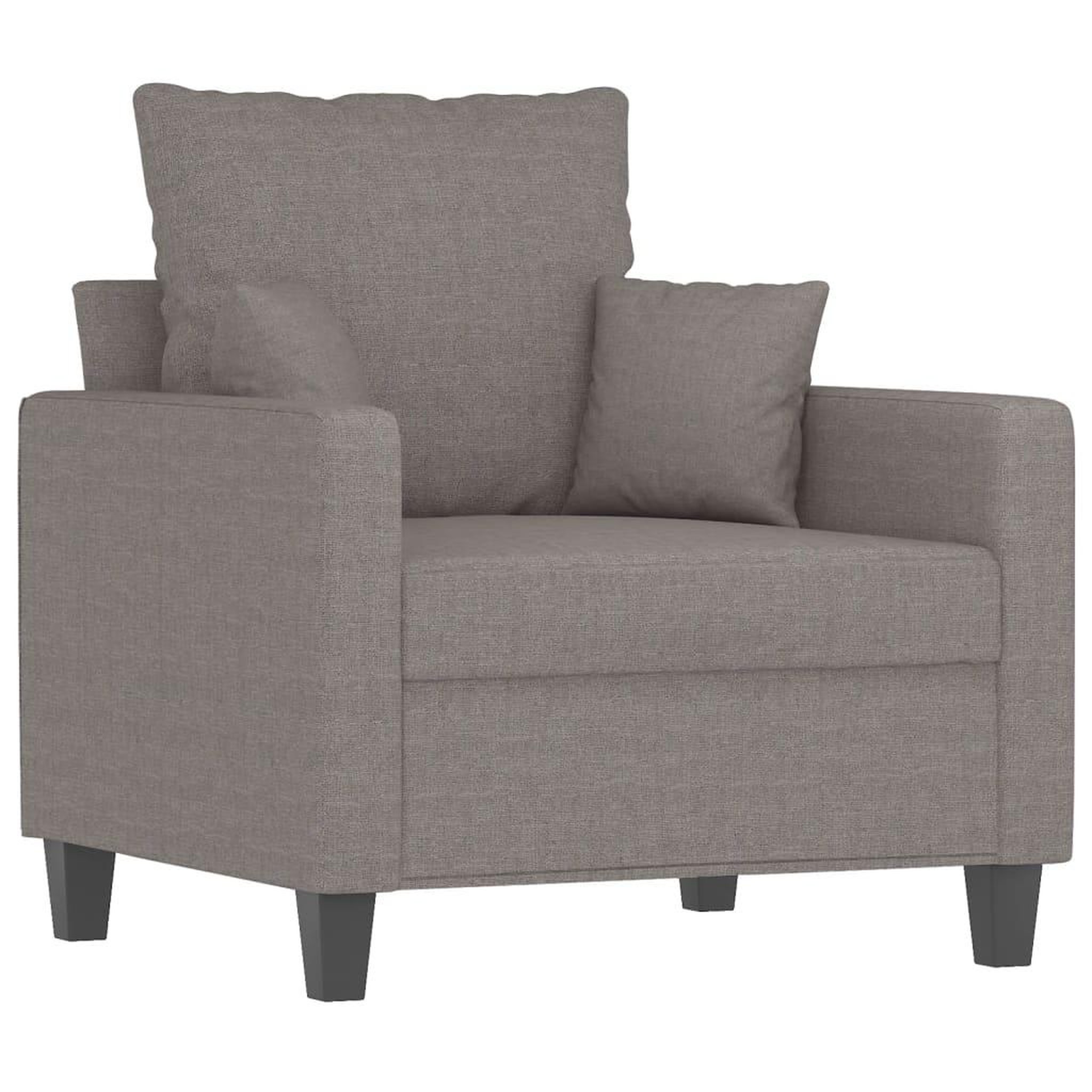 Voir la diapositive 4 : VIDAXL Ensemble de canapes 3 pcs avec coussins taupe tissu