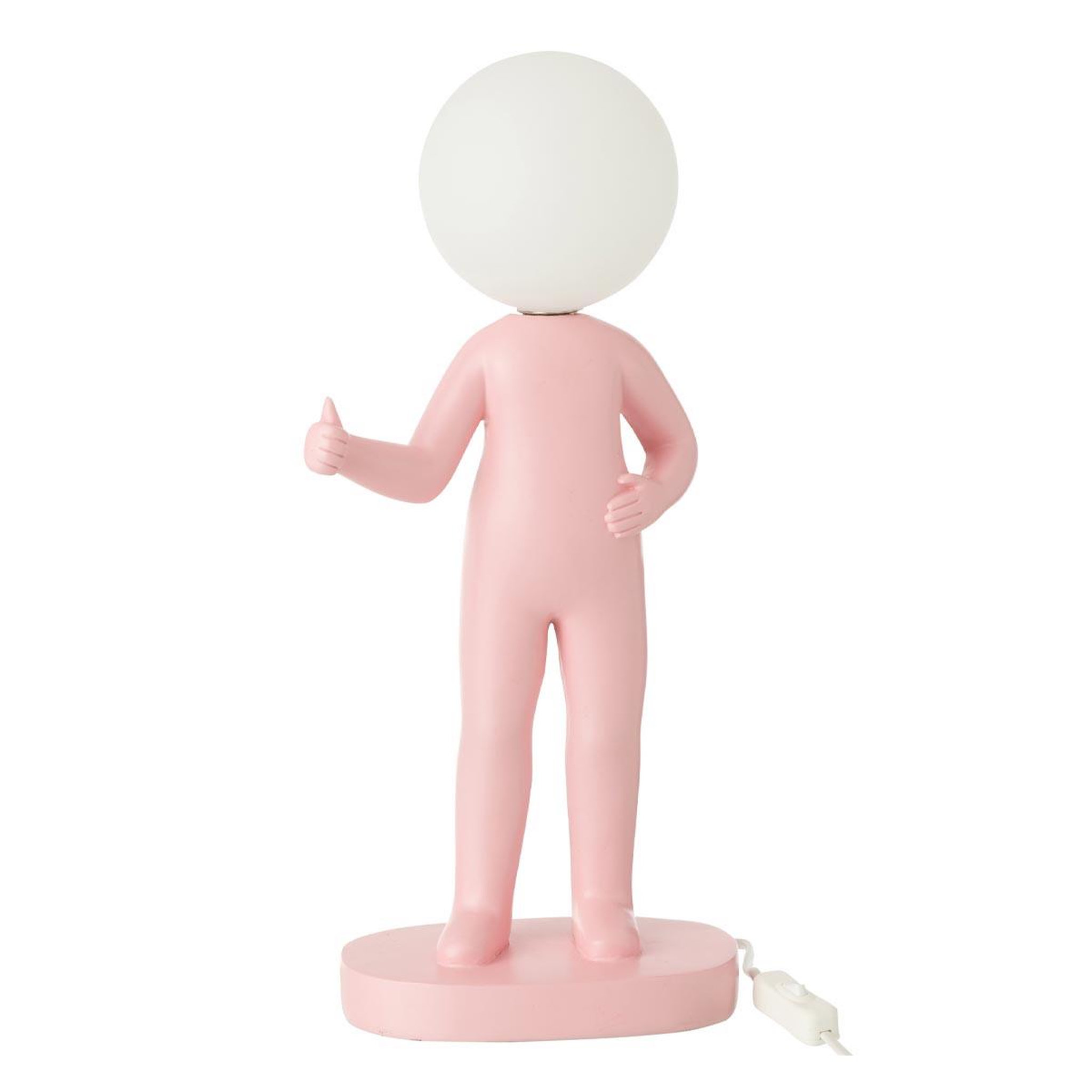 J-LINE Lampe à poser en résine  pouces  44cm rose