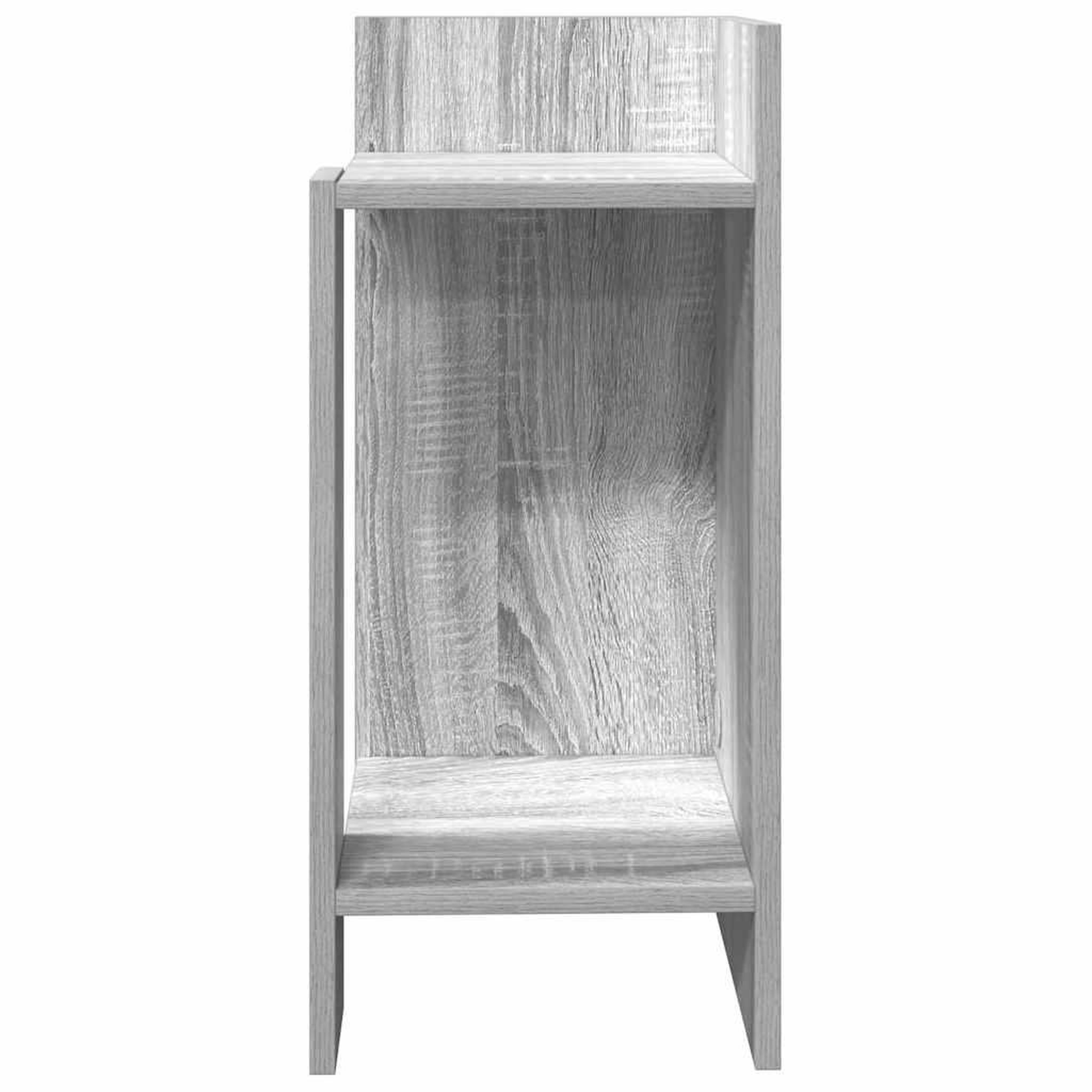 Voir la diapositive 4 : VIDAXL Table d'appoint avec etagere sonoma gris 25,5x27x60 cm