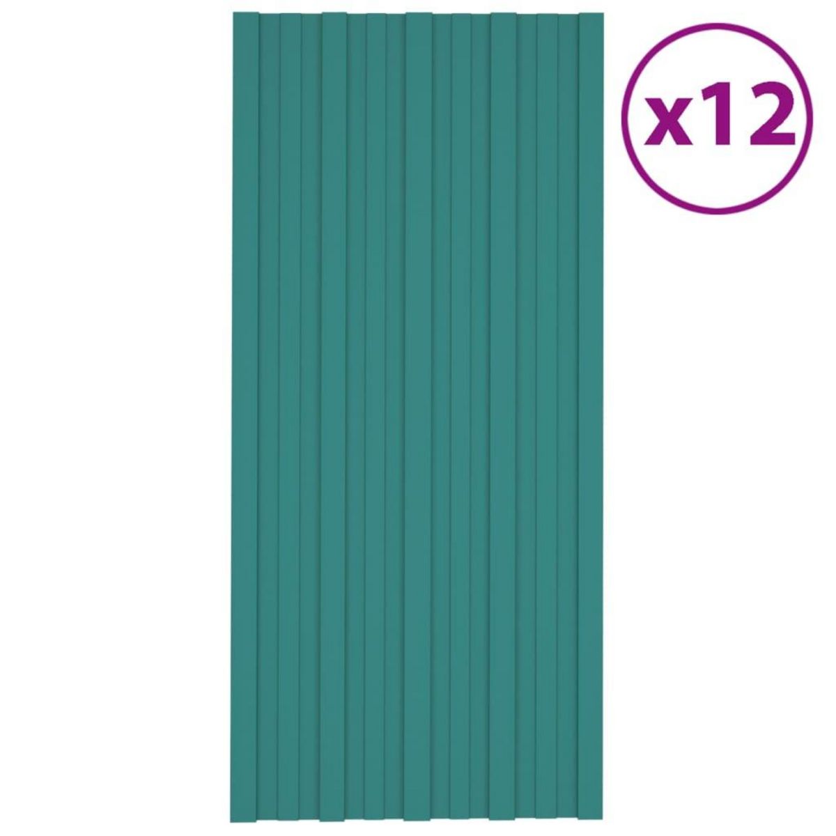 VIDAXL Panneaux de toiture 12 pcs Acier galvanise Vert 100x45 cm