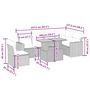 Voir la diapositive 4 : VIDAXL Salon de jardin avec coussins 7 pcs beige resine tressee