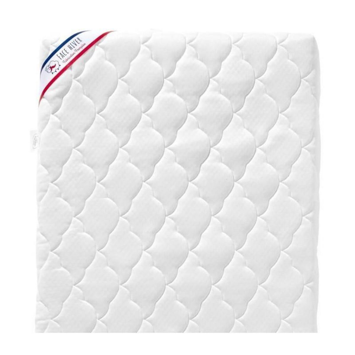 P'TIT LIT Matelas Bébé Parfait - 60x120x10 cm - 2 Faces : Été / Hiver - Déhoussable - Anti Acarien