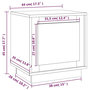 Voir la diapositive 6 : VIDAXL Table de chevet blanc brillant 44x35x45 cm bois d'ingenierie