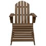 Voir la diapositive 2 : VIDAXL Chaise de jardin avec pouf Bois Marron