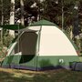 Voir la diapositive 1 : VIDAXL Tente de camping cabine 4 personnes vert liberation rapide