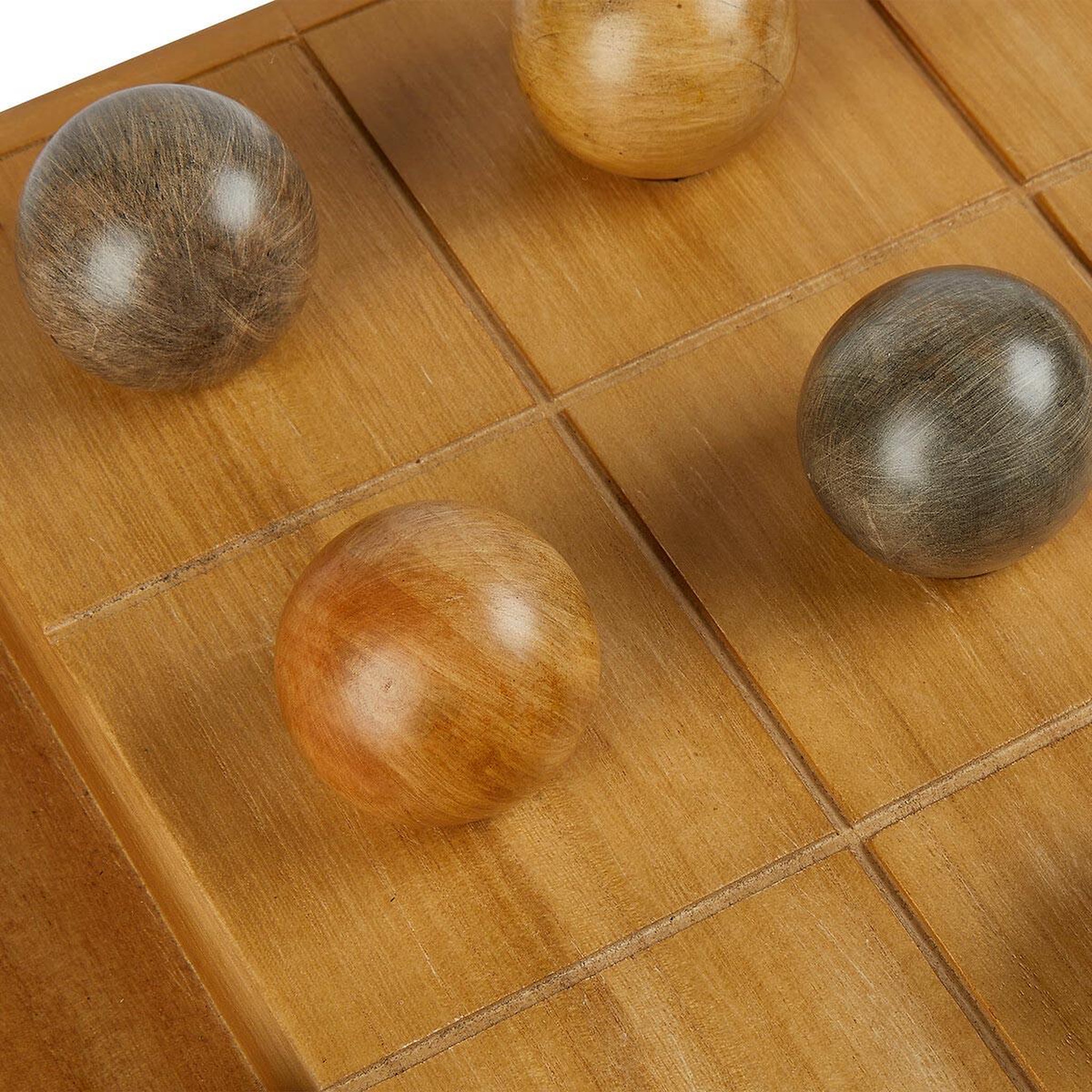 Voir la diapositive 4 : ATMOSPHERA Jeu de morpion déco en bois  jehan  40cm naturel