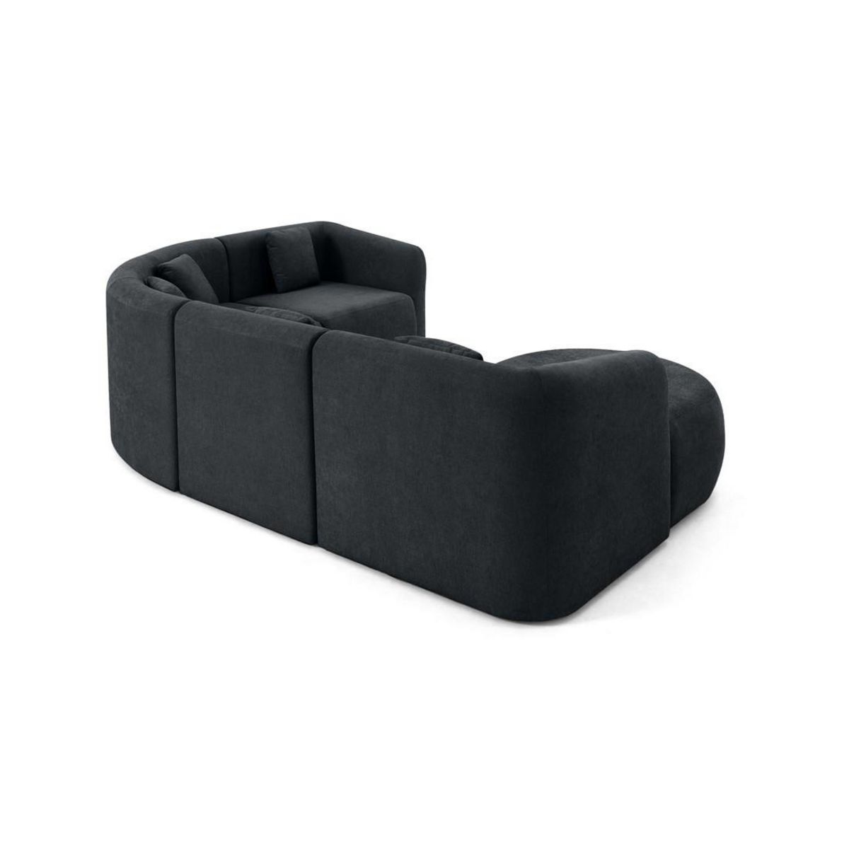 LISA DESIGN Ikare - canapé modulable d'angle gauche - 5 places - avec méridienne - en tissu