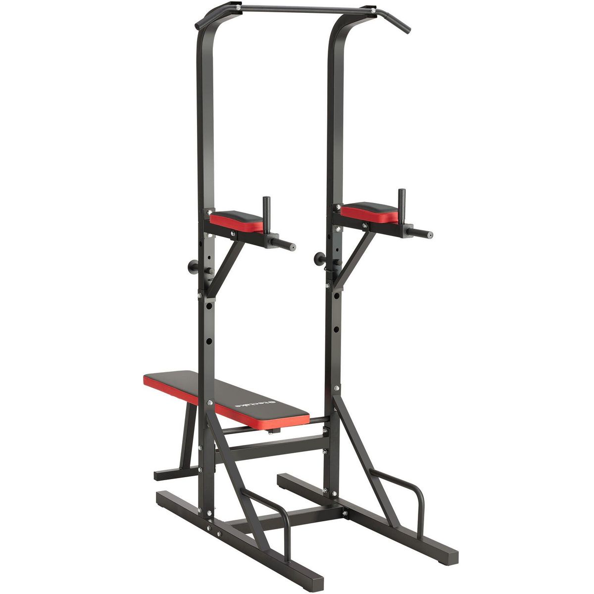tectake Station de musculation avec banc de musculation pliable noir