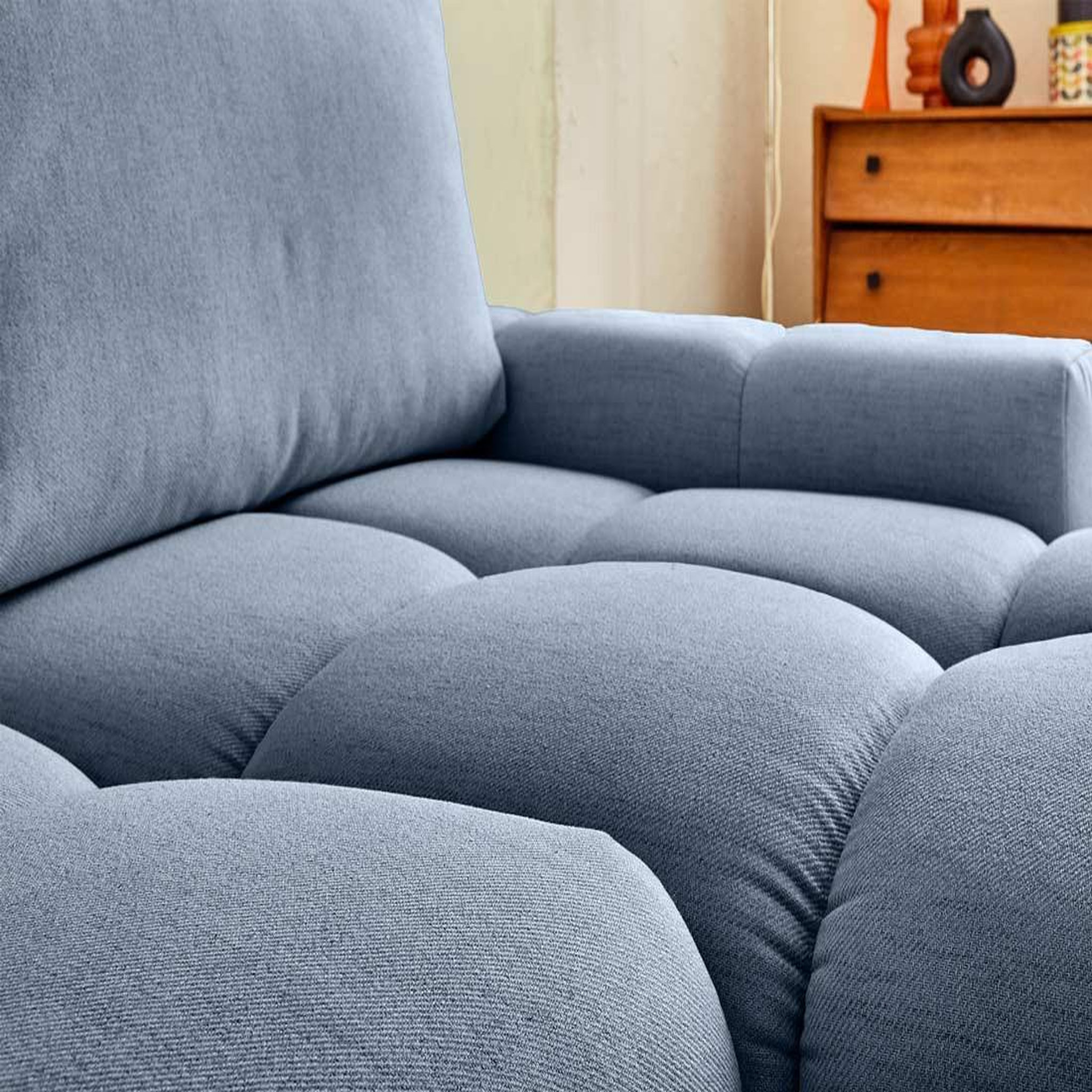 Voir la diapositive 4 : LISA DESIGN Crocus - canapé d'angle réversible - 4 places - convertible avec coffre - en tissu
