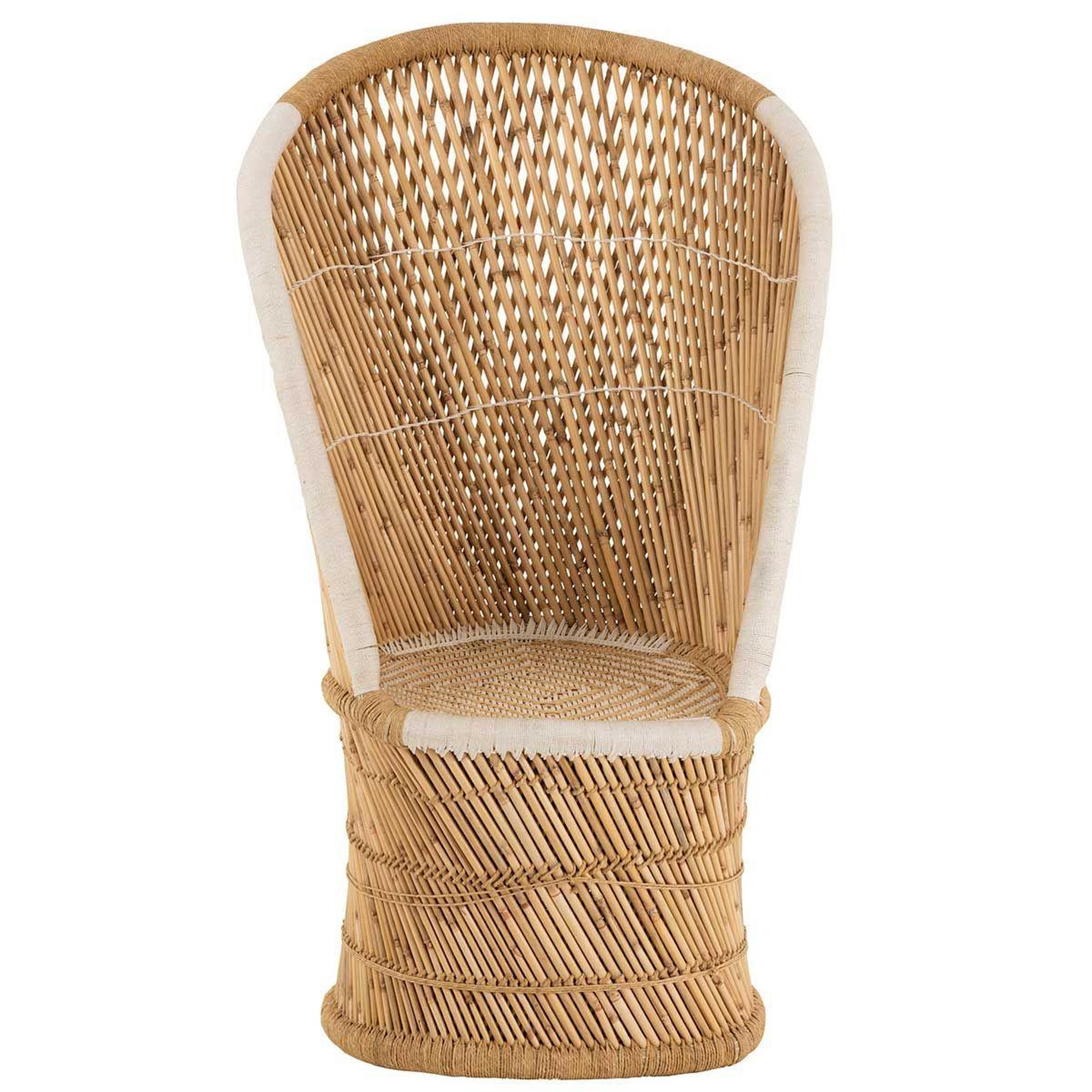 Voir la diapositive 2 : J-LINE Fauteuil design en bambou  smocla  150cm naturel