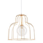 OSTARIA Suspension métal et verre ALOUETTE dorée