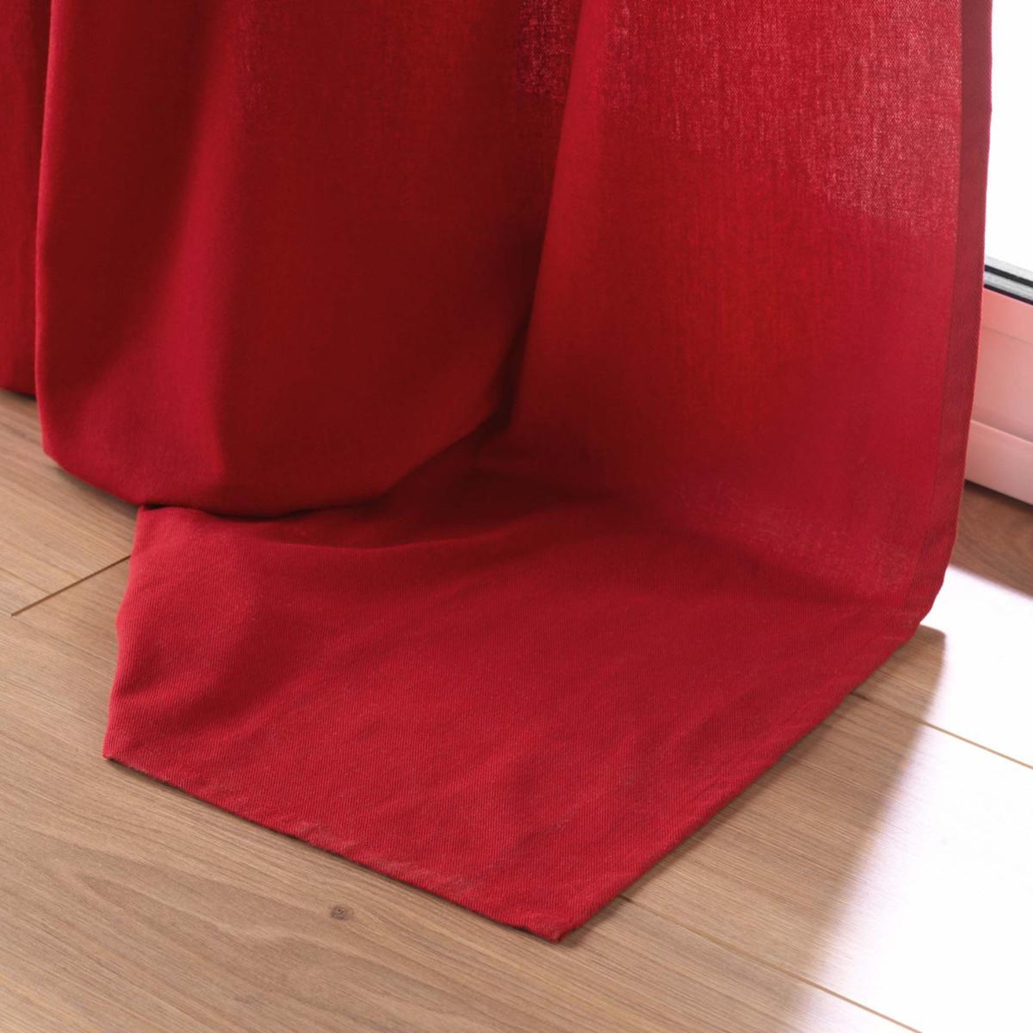 Voir la diapositive 3 : Douceur d'Intérieur Rideau à œillets  twily  135x260cm rouge