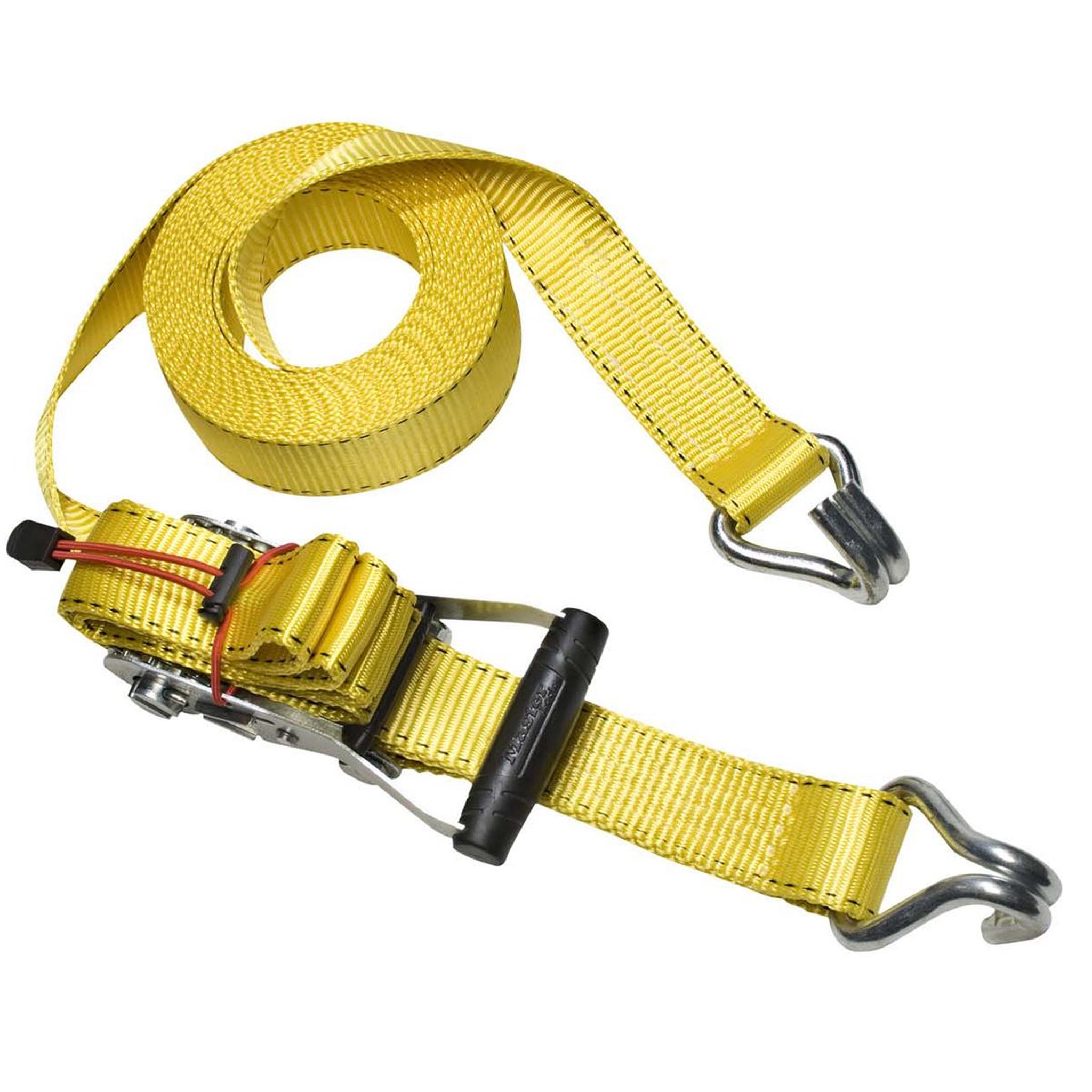 Master lock 3059eurdat sangle d'arrimage avec crochets j et cliquet, jaune, 8,25m x 35mm sangle