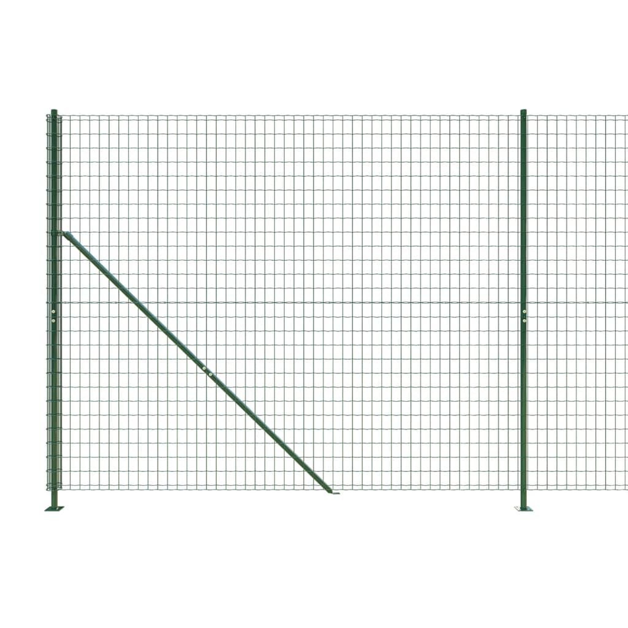 Voir la diapositive 4 : VIDAXL Cloture en treillis metallique avec bride vert 1,6x25 m