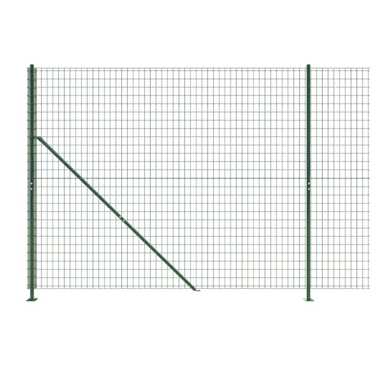 VIDAXL Cloture en treillis metallique avec bride vert 1,6x25 m