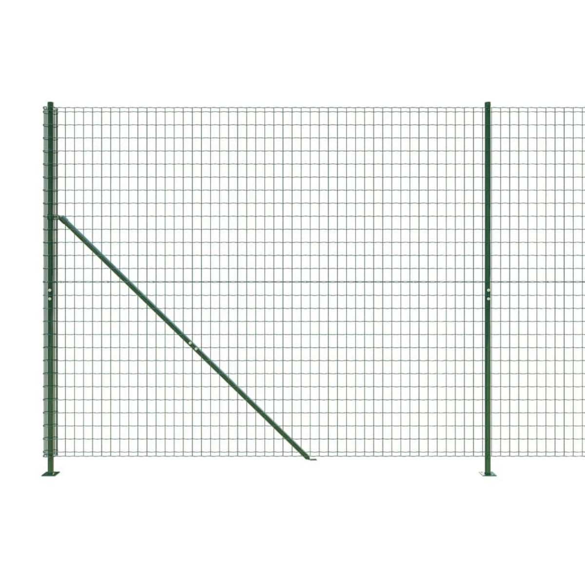 VIDAXL Cloture en treillis metallique avec bride vert 1,6x25 m