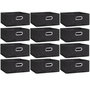 Voir la diapositive 1 : TOILINUX Lot de 12 Boites de rangement en tissu