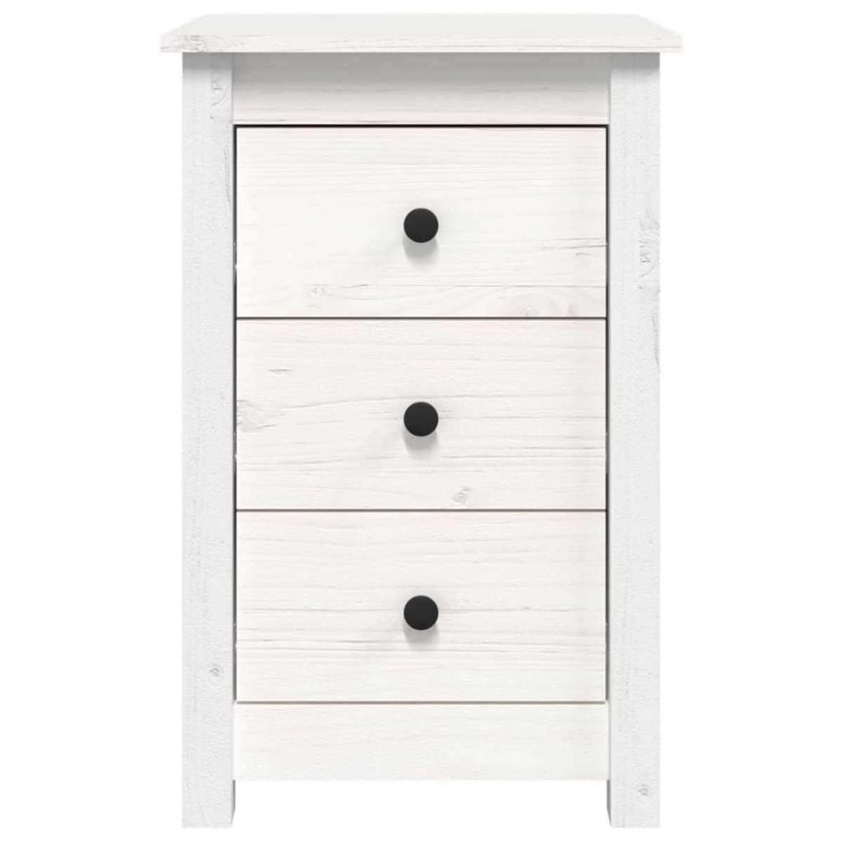 VIDAXL Tables de chevet 2 pcs Blanc 40x35x61,5 cm Bois de pin massif
