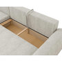 Voir la diapositive 4 : BEST MOBILIER Rosalie - canapé d'angle réversible 4 places convertible avec coffre en tissu bouclette