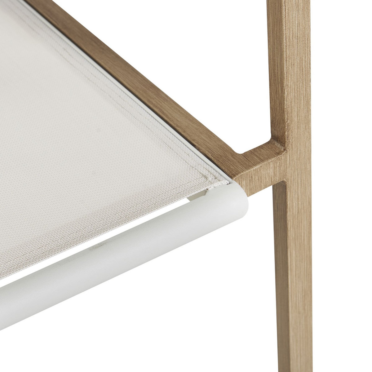 Lot de 4 fauteuils de jardin - Aluminium - Bois