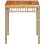 Voir la diapositive 4 : VIDAXL Table de jardin melange beige 38x38x42 cm rotin et bois acacia