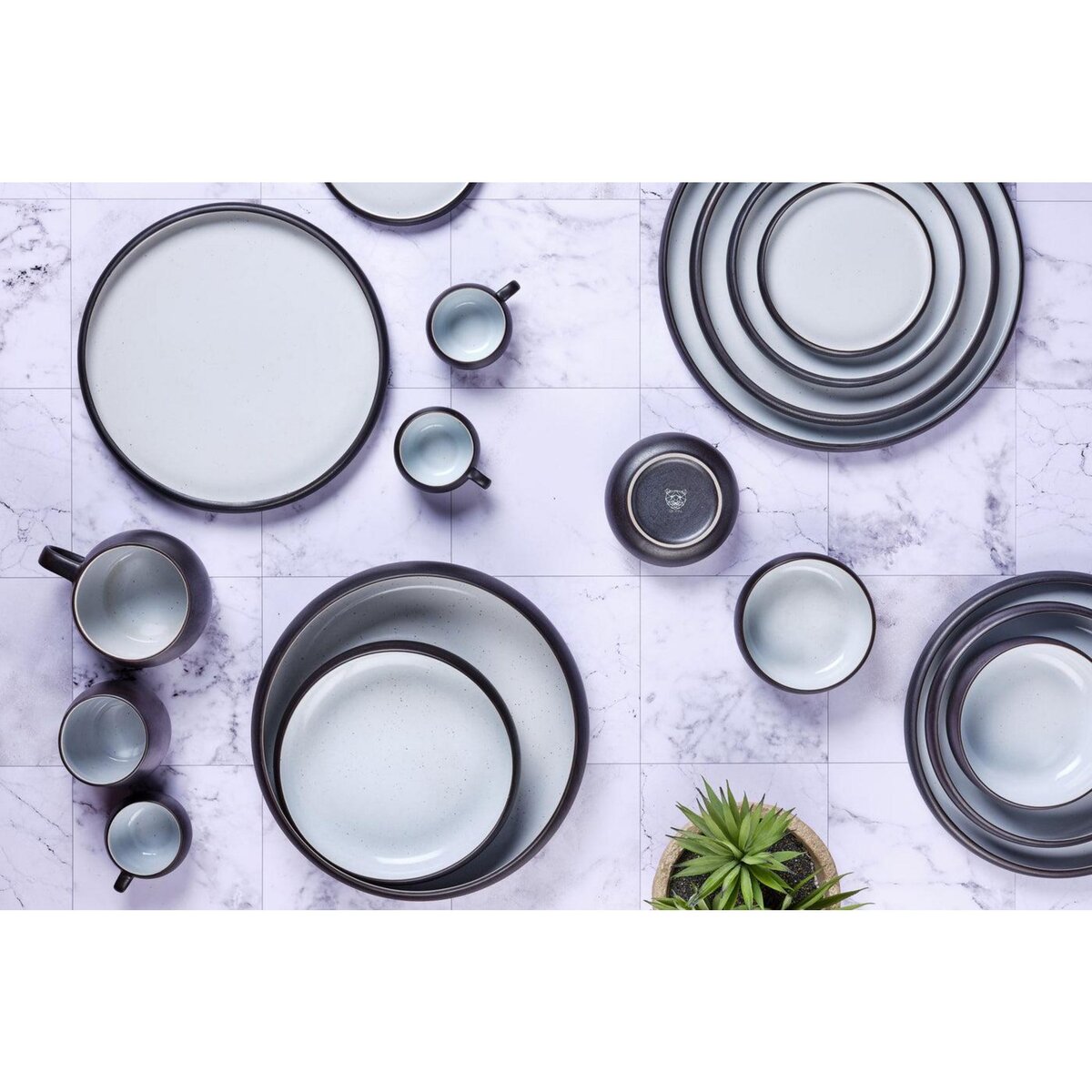 BJORN Plateau de service GOURMET Ø33cm - 2 pièces - Onyx