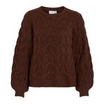 Vila Pull  Femme Vila Ella. Coloris disponibles : Marron